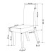 Mesa de Jantar 6 Lugares Squash Mel/Blonde/Veludo Cinza - Viero Móveis