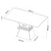 Mesa de Jantar 4 Lugares Cansas Mel/Blonde/Veludo Rosa - Viero Móveis