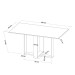 Mesa de Jantar 6 Lugares San Diego Mel/Blonde/Veludo Rosa - Viero Móveis