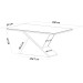 Mesa de Jantar 6 Lugares Mira Mel/Veludo Rosa/Off White - Viero Móveis