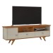 Rack para TV Até 70 Polegadas Atenas 1 Porta 2 Gavetas Off White/Naturalle - Móveis Bechara