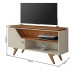 Rack para TV Até 50 Polegadas Valência 1 Porta 1 Prateleira Off White/Naturalle - Móveis Bechara
