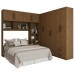 Guarda-Roupa Casal Modulado Paradise 10 Portas 6 gavetas freijó - Panorama Móveis