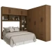 Guarda-Roupa Casal Modulado Paradise 10 Portas 6 gavetas freijó - Panorama Móveis