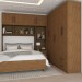 Guarda-Roupa Casal Modulado com Cama Paradise 10  Portas 6 gavetas freijó - Panorama Móveis