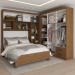Guarda-Roupa Casal Modulado com Cama Paradise 10  Portas 6 gavetas freijó - Panorama Móveis