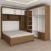 Guarda-Roupa Casal Modulado com Cama Paradise 10  Portas 6 gavetas freijó - Panorama Móveis
