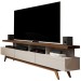 Rack para TV Até 72 Polegadas Porto Belo 3 Gavetas Off White/Freijo - Pnr Móveis