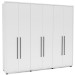 Guarda-Roupa Casal Coimbra 6 Portas 6 Gavetas Branco - Politorno Móveis
