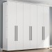 Guarda-Roupa Casal Coimbra 6 Portas 6 Gavetas Branco - Politorno Móveis
