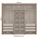 Guarda-Roupa Casal Coimbra 6 Portas 6 Gavetas Freijó/Off White - Politorno Móveis