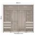 Guarda Roupa Casal Coimbra 2 Portas 6 Gavetas Branco - Politorno Móveis