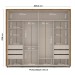Guarda Roupa Casal Coimbra 2 Portas 6 Gavetas Freijó/Off White - Politorno Móveis