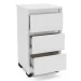 Mesa de Cabeceira Coimbra 3 Gavetas Branco - Politorno Móveis