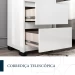 Mesa de Cabeceira Coimbra 3 Gavetas Branco - Politorno Móveis