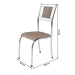 Kit 2 Cadeiras Belize Cromado/Bege 11423 - Wj Design