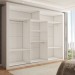Guarda-Roupa Casal Melissa 3 Portas com Espelho Branco - Panorama Móveis