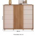 Cômoda Pegasus 2 Portas 5 Gavetas Ripado Buriti/Off White - Caemmun