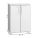 Armário de Cozinha 2 Portas 1 Prateleira Branco 328 - Pnr Móveis