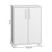 Armário de Cozinha 2 Portas 2 Prateleiras Branco 328 - Pnr Móveis