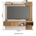 Painel para TV Até 65 Polegadas 1 Porta Ripado Jade Off White/Buriti - Caemmun