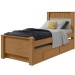 Cama Solteiro 2 Gavetas Athenas Flex Amêndoa Clean/Off White - Móveis Lopas