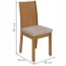 Mesa de Jantar 4 Lugares Athenas Amêndoa Clean/Veludo Naturale Creme - Móveis Lopas