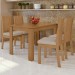 Mesa de Jantar 4 Lugares Athenas Amêndoa Clean/Veludo Naturale Creme - Móveis Lopas