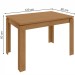 Mesa de Jantar 4 Lugares Athenas Amêndoa Clean/Linho Rinzai Bege - Móveis Lopas