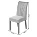Mesa de Jantar 4 Lugares Apogeu com Vidro Amêndoa Clean/Off White/Linho Rinzai Bege - Móveis Lopas