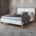 Cama Queen Freetown com Led Amêndoa Clean/Branco 81591 - Móveis Lopas