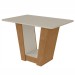 Mesa de Madeira Apogeu com Vidro Amêndoa Clean/Off White 72680 - Móveis Lopas