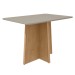 Mesa de Madeira Celebrare com Vidro Amêndoa Clean/Off White 74064 - Móveis Lopas