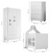 Quarto de Bebê Completo Life 100% Mdf 3 Portas 6 Gavetas Branco/Ypê 2225 - Tigus Baby