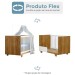 Quarto de Bebê Completo Life 100% Mdf 3 Portas 6 Gavetas Branco/Ypê 2225 - Tigus Baby
