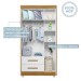 Quarto de Bebê Completo Flocos 100% Mdf 4 Portas 2 Gavetas Branco/Ypê 4103 - Tigus Baby