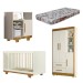 Quarto de Bebê Completo Flocos 100% Mdf 4 Portas 2 Gavetas Off White/Ypê 4103 - Tigus Baby