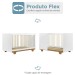 Quarto de Bebê Completo Flocos 100% Mdf 1 Porta Branco/Ypê 4104 - Tigus Baby