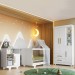 Quarto de Bebê Completo Flocos 100% Mdf 4 Portas 2 Gavetas Branco 4105 - Tigus Baby