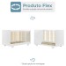 Quarto de Bebê Completo Flocos 100% Mdf 4 Portas 2 Gavetas Branco 4105 - Tigus Baby