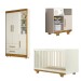Quarto de Bebê Completo Flocos 100% Mdf 4 Portas 2 Gavetas Off White/Ypê 4105 - Tigus Baby