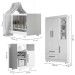 Quarto de Bebê Completo Flocos 100% Mdf 4 Portas 2 Gavetas Off White/Ypê 4105 - Tigus Baby
