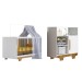 Quarto de Bebê Completo Flocos 100% Mdf 1 Porta Branco/Ypê 4106 - Tigus Baby