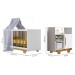 Quarto de Bebê Completo Flocos 100% Mdf 1 Porta Branco/Ypê 4106 - Tigus Baby