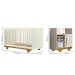 Quarto de Bebê Completo Flocos 100% Mdf 1 Porta Off White/Ypê 4106 - Tigus Baby