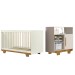 Quarto de Bebê Completo Flocos 100% Mdf 1 Porta Off White/Ypê 4106 - Tigus Baby