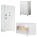 Quarto de Bebê Completo Life 100% Mdf 3 Portas 6 Gavetas Branco 4109 - Tigus Baby