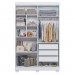 Guarda-Roupa Solteiro Flórida 4 Portas 3 Gavetas 100% Mdf Branco - Tigus Baby