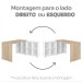 Escritório Completo Nero Carvalho/Branco - Artany Móveis
