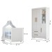Quarto de Bebê Completo Lara 100% Mdf 3 Portas 2 Gavetas Branco 5351 - Tigus Baby